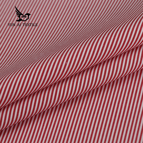 Custom Yarn Dyed 58 Polyester 42 Cotton Stripe Fabric