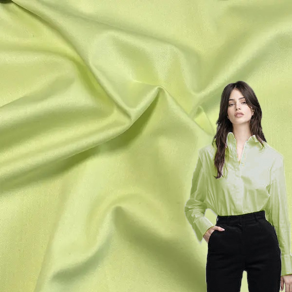Breathable Polyester Bamboo Spandex Stretch Twill Shirt Fabric YA8311
