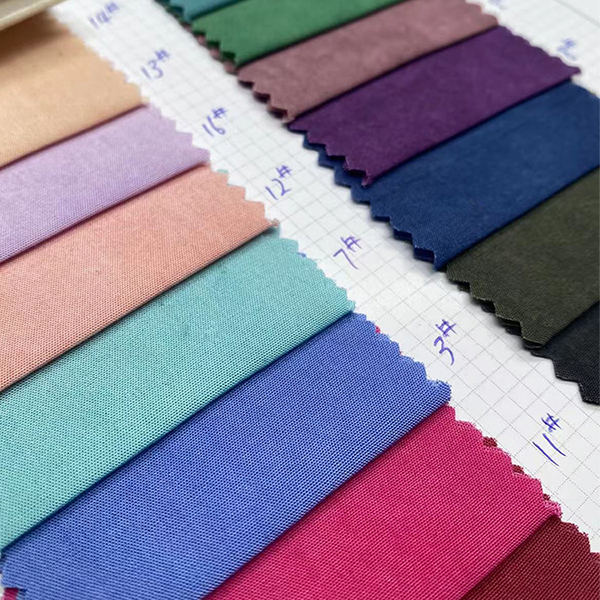 Tela de camisa de fibra de bambú 100% teñida con lazo colorido 8359