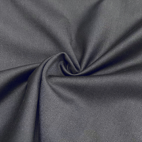 Navy Blue Twill Polyester Viscose Material Blend Fabric