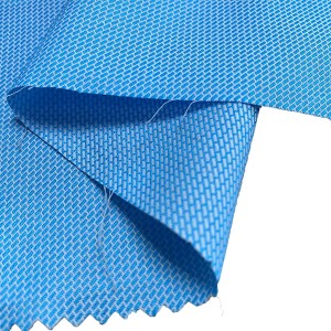 Blue Pink Dobby Woven Poly Cotton Blend Fabric Wholesale Price