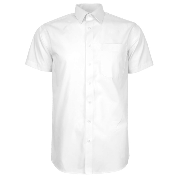 hvidt polyester modalstof til skoleskjorte