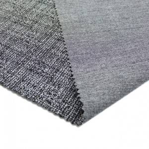 Polyester Spandex နိုင်လွန်ထိုးထားသော Roma Fabric ချည်ဆေးဆိုးထားသည်။