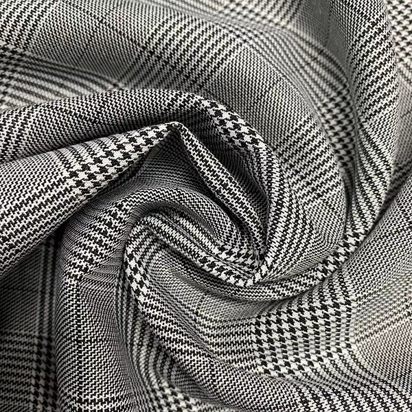 Vruća rasprodaja tr poliester rajon debeli spandex miješanje provjerava otmjenu tkaninu za odijelo YA8290