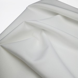 белая поліэфірная мадальная тканіна для школьнай кашулі