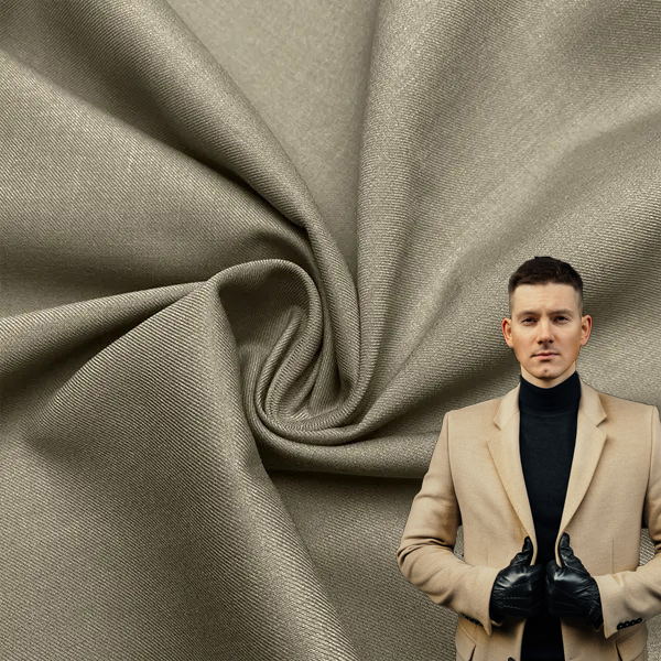Khaki Worsted Cloth 70 Polyester 30 Viscose Twill Fabric