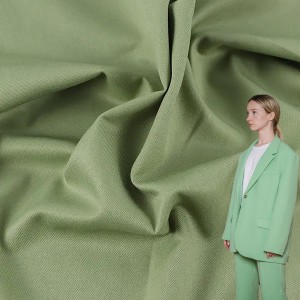 Polyester Rayon Spandex Twill Stretch Woven Women Wear Fabric