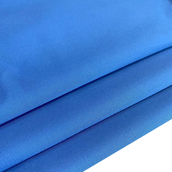 blue polyester and viscose rayon twill fabric price wholesale