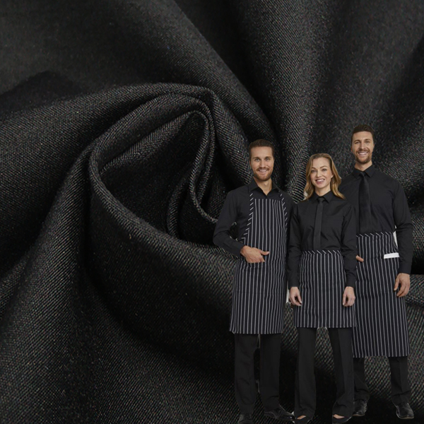 Black 50 wool 50 polyester blended suitting fabric wholesale