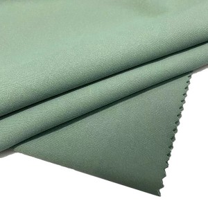 oanpaste kleuren kieze 77% polyester 23% spandex stretch interlock boarstele stof foar yoga leggings YAT005
