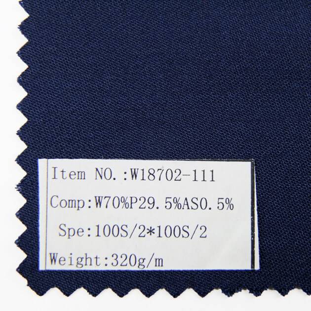 70 wool ployester blend fabric with antistatic fiber wholesale