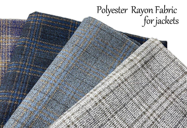 Neuankömmling Fancy Polyester Rayon gebürsteter Stoff für Jacken！