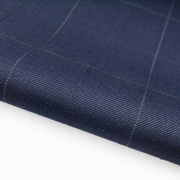wholesale wool polyester blend check fabric for suit