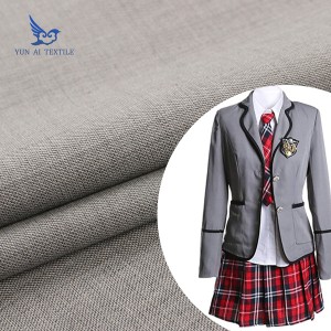 Сива училишна униформа палто ткаенина на големо YA17028