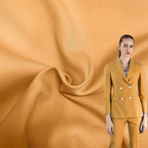 warna-warni solid twill polyeter rayon 4 way stretch wanita nganggo kain setelan kanggo musim panas YA5758