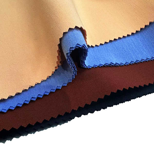 Indwangu ye-Polyester engenamanzi iRayon Spandex Twill 4-Way Stretch Fabric