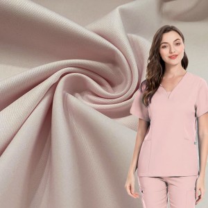 Geweven overhemd van bamboe-polyestermix Medische scrubstof Rekbaar