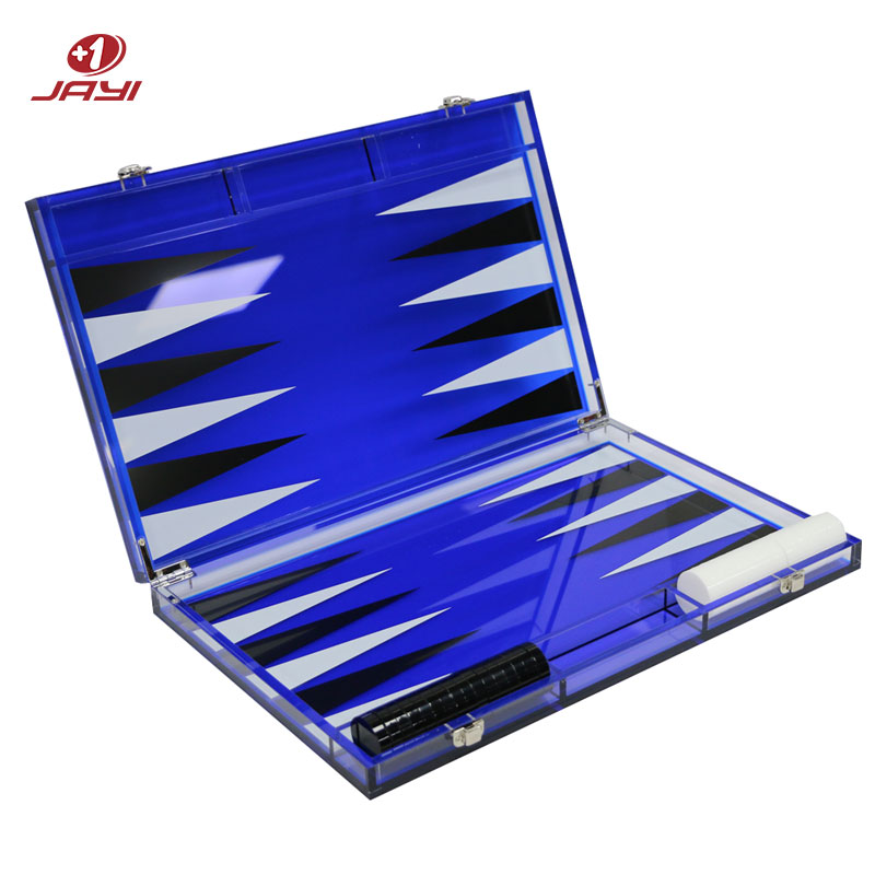 factory customized Acrylic Tabletop Display Case - Custom Wholesale Acrylic Backgammon Game Set Supplier – JAYI – JAYI