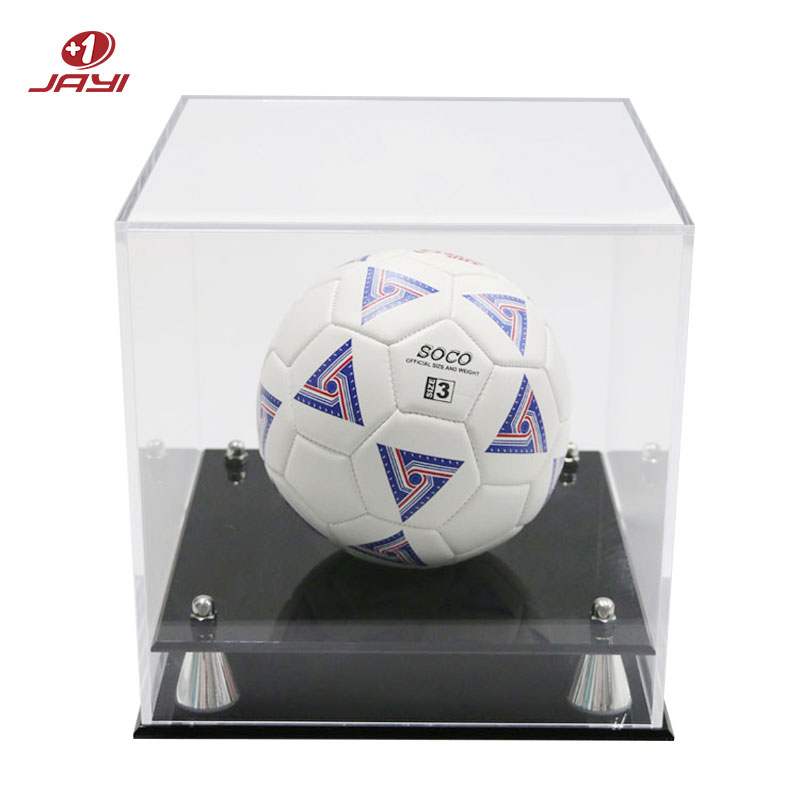 2022 Latest Design Acrylic Cosmetic Box - Custom Clear Acrylic Football Display Case China Factory – JAYI – JAYI