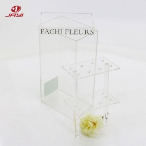 Kev cai Clear Acrylic Rose Box wholesaler - JAYI