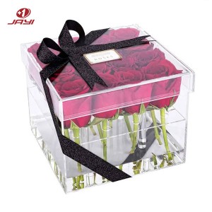 Custom Preserved Rose Acrylic Box Supplier | JAYI