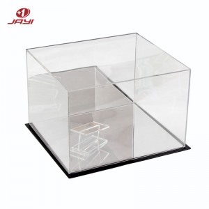 Clear Acrylic Full Size Helmet Display Case with Mirror Base Supplier – JAYI