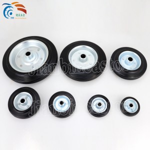 12 inch black rubber Heavy Duty Industrial Single Wheel