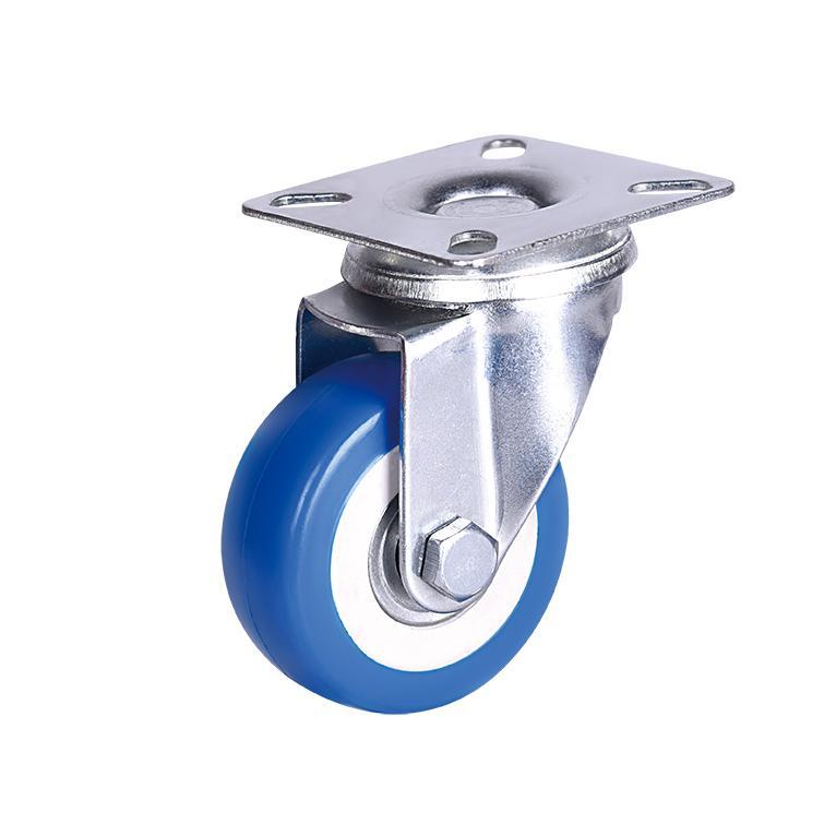 Metal Caster Wheels 2″ Swivel Plastic PP PVC Material Industrial with Lock blue Castor