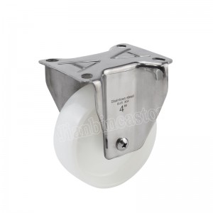 European 75/100/125 mm PA fixed casters for trolleys