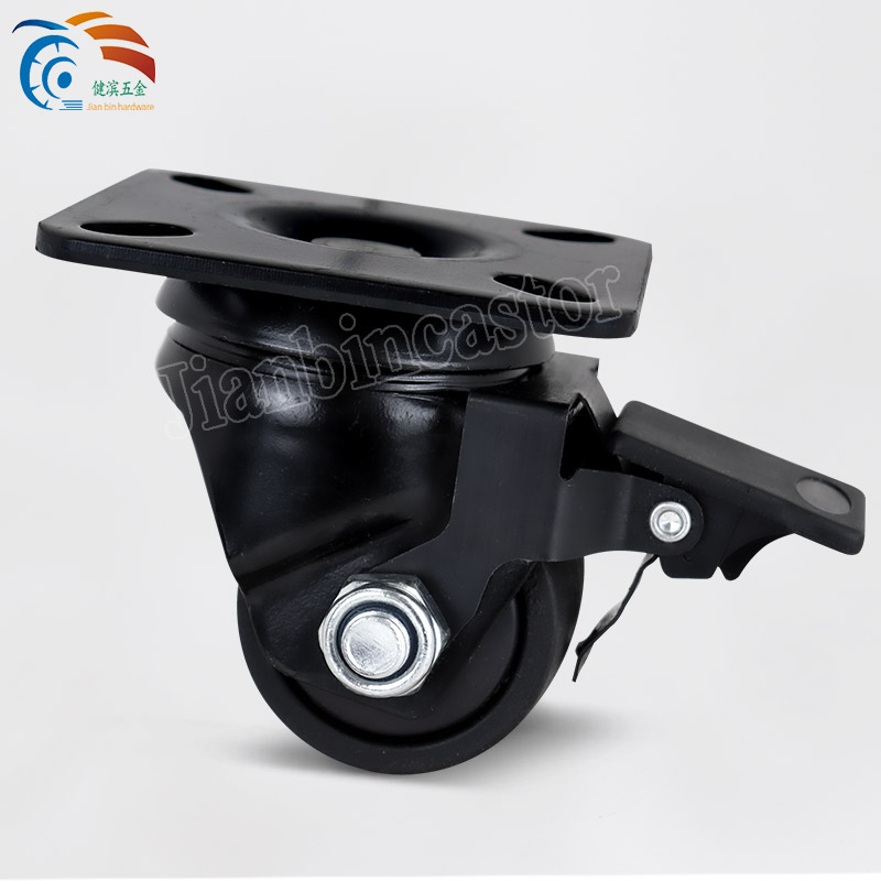 Heavy Duty Industrial Castors 2 Inch Modified Nylon Wheels Swivel Caster With Brake