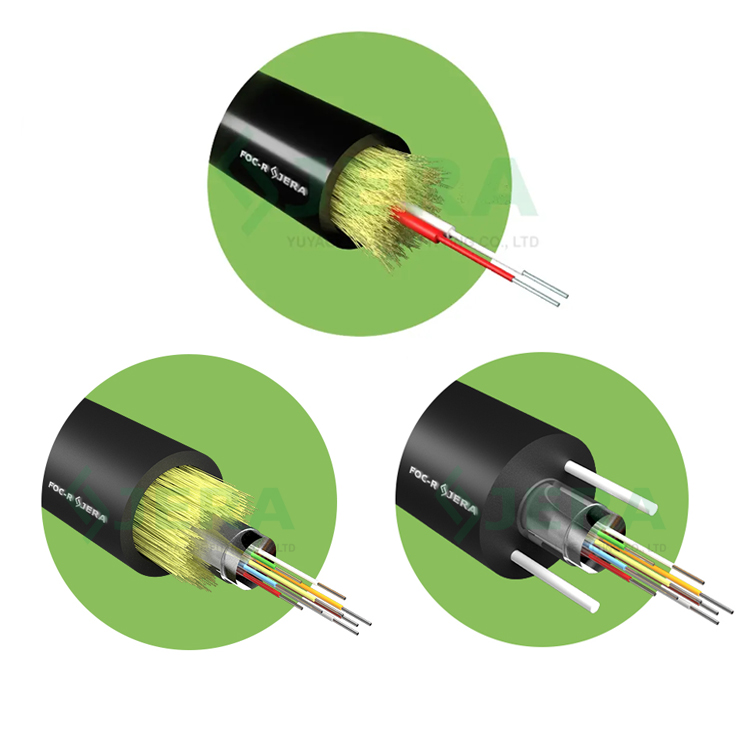 Round Fiber optic nga mga kable
