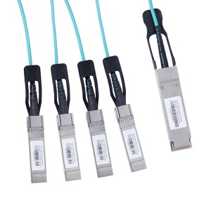 Активні оптичні кабелі QSFP+/4-SFP+ JHA-QSFP-4SFP-40G-AOC