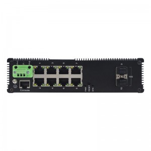 10-port Managed Industrial Ethernet Switch, with 8 10/100/1000Base-T(X) Port and 2 10G SFP Slot+1 Console Port
