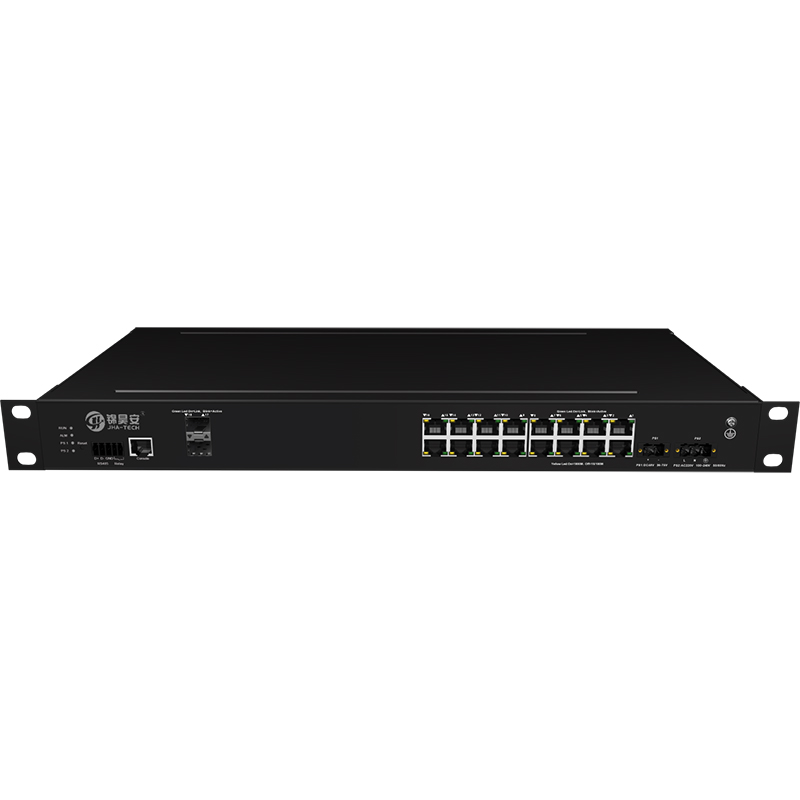 China Supplier 8 Ports Managed Poe Switch - 2*10G Fiber Port+16*10/100/1000Base-T, Managed Industrial Ethernet Switch JHA-MIG016W2-1U – JHA