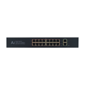 16 Ports 10/100M PoE+2 Uplink Gigabit Ethernet Port | Smart PoE Switch JHA-P302016CBMH