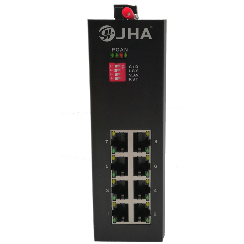 Manufactur standard 1000m Sfp - 8 10/100/1000TX PoE/PoE+ | Unmanaged Industrial PoE Switch JHA-IG08P – JHA