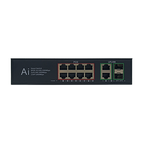 Well-designed 5 Port 100m Industrial Poe Switch - 8*100/1000mbps POE Port+2*100/1000mbps UP Link Port+2*100/1000mbps SFP Port | Smart PoE Switch JHA-P42208BMH – JHA