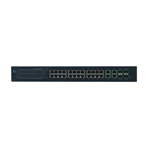 OEM Customized Industrial Poe Switch - 1U Type 24 Ports 10/100/1000M PoE Port+4 Uplink Gigabit Ethernet Port+4 Gigabit SFP Fiber Port | Smart PoE Switch JHA-P444024BTH  – JHA