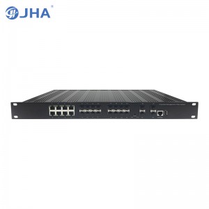 4 1G/10G SFP+ Slot+8 10/100/1000TX+16 1G SFP Slot |I-L2/L3 Ephethwe I-Industrial Ethernet Switch JHA-MIWS4GS1608H