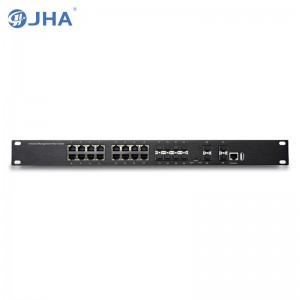 4 1G/10G SFP+ Slot+16 10/100/1000TX+8 1G SFP Slot |L2/L3 menedzselt ipari Ethernet kapcsoló JHA-MIWS4GS8016H