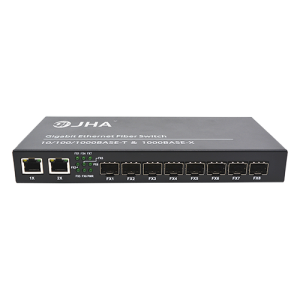 2 10/100/1000TX + 8 1000X SFP Slot | Fiber Ethernet Switch  JHA-GS82