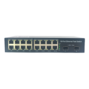 16 10/100/1000TX + 2 1000X SFP-Steckplätze |Glasfaser-Ethernet-Switch JHA-GS216