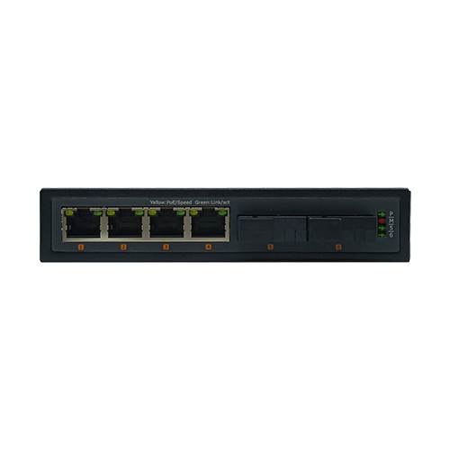 4 10/100/1000TX + 2 1000FX |Serat Ethernet switch JHA-G24