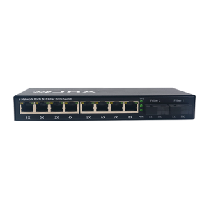 8 10/100/1000TX + 2 1000FX | Fiber Ethernet Switch JHA-G28LN (Ring Network Without Setting)