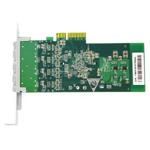 Четырехпортовый оптоволоконный адаптер PCIe x4 Gigabit SFP JHA-GWC401