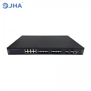 8 Year Exporter 8 Poe Switch - 4 1G/10G SFP+ Slot And 16 1000M SFP Slot And 8 10/100/1000Base-T(X) | L2/L3 Managed Fiber Ethernet Switch JHA-SW4G1608MGH – JHA