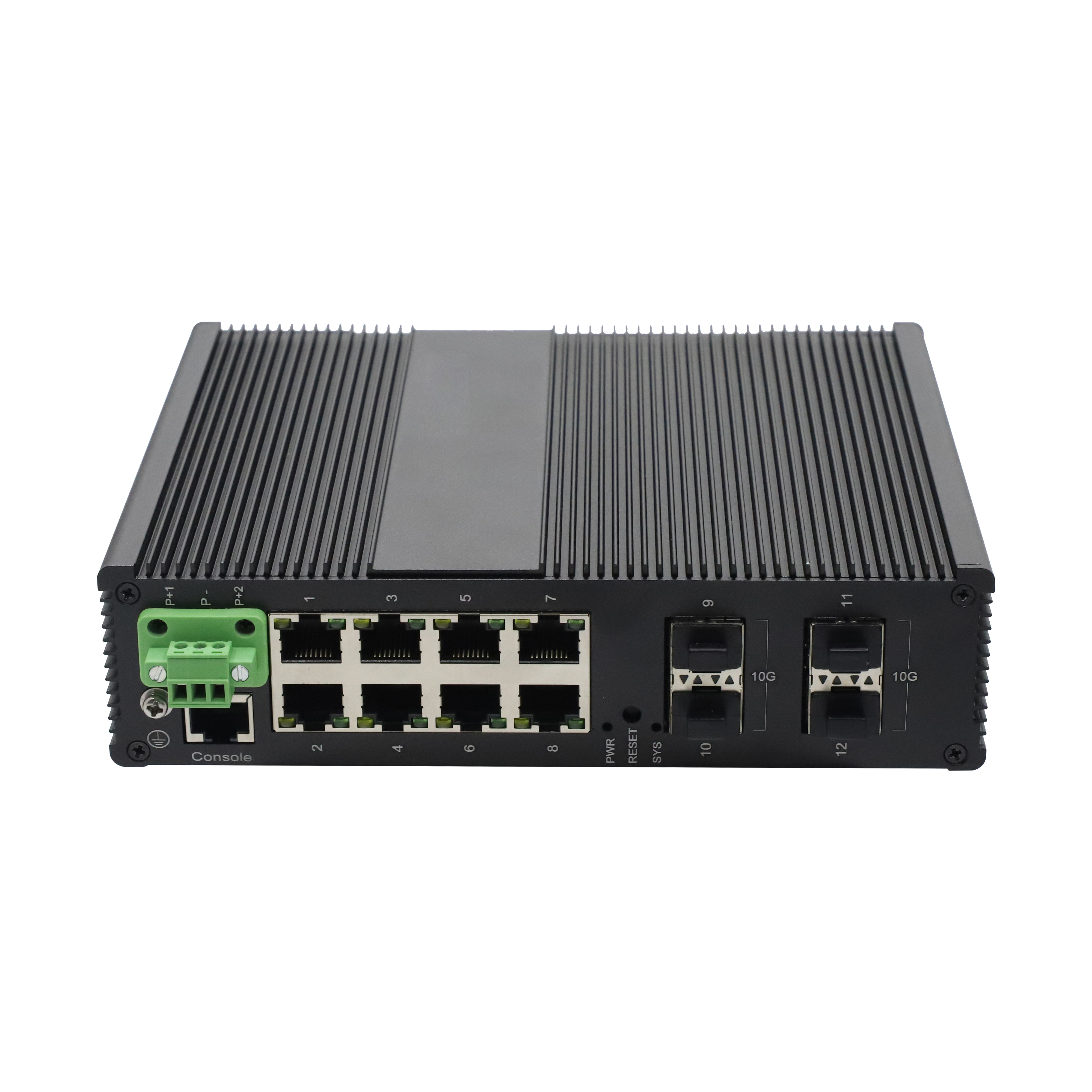 Wholesale China 12 Port 10g Fiber Switch Suppliers Factories - 8 Port 1000M L2/L3 MANAGED INDUSTRIAL ETHERNET SWITCH with 4 10G SFP+ Slot | JHA-MIWS4G08H – JHA