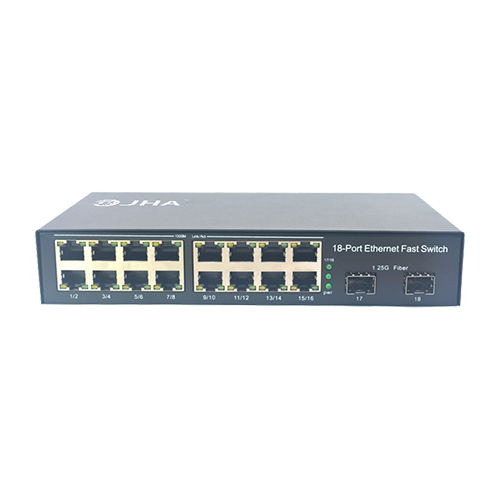 Hot sale 8 Ports Poe Switch - 16 10/100/1000TX + 2 1000X SFP Slot | Fiber Ethernet Switch JHA-GS216 – JHA