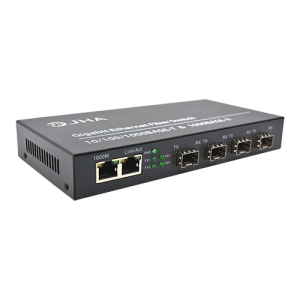 2 10/100/1000TX + 4 1000X SFP Slot |Fibra Ethernet Ŝaltilo JHA-GS42