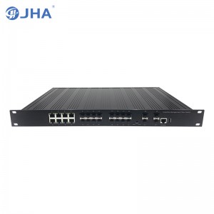 4 1G/10G SFP+ Slot+8 10/100/1000TX+16 1G SFP Slot | L2/L3 Managed Industrial Ethernet Switch JHA-MIWS4GS1608H